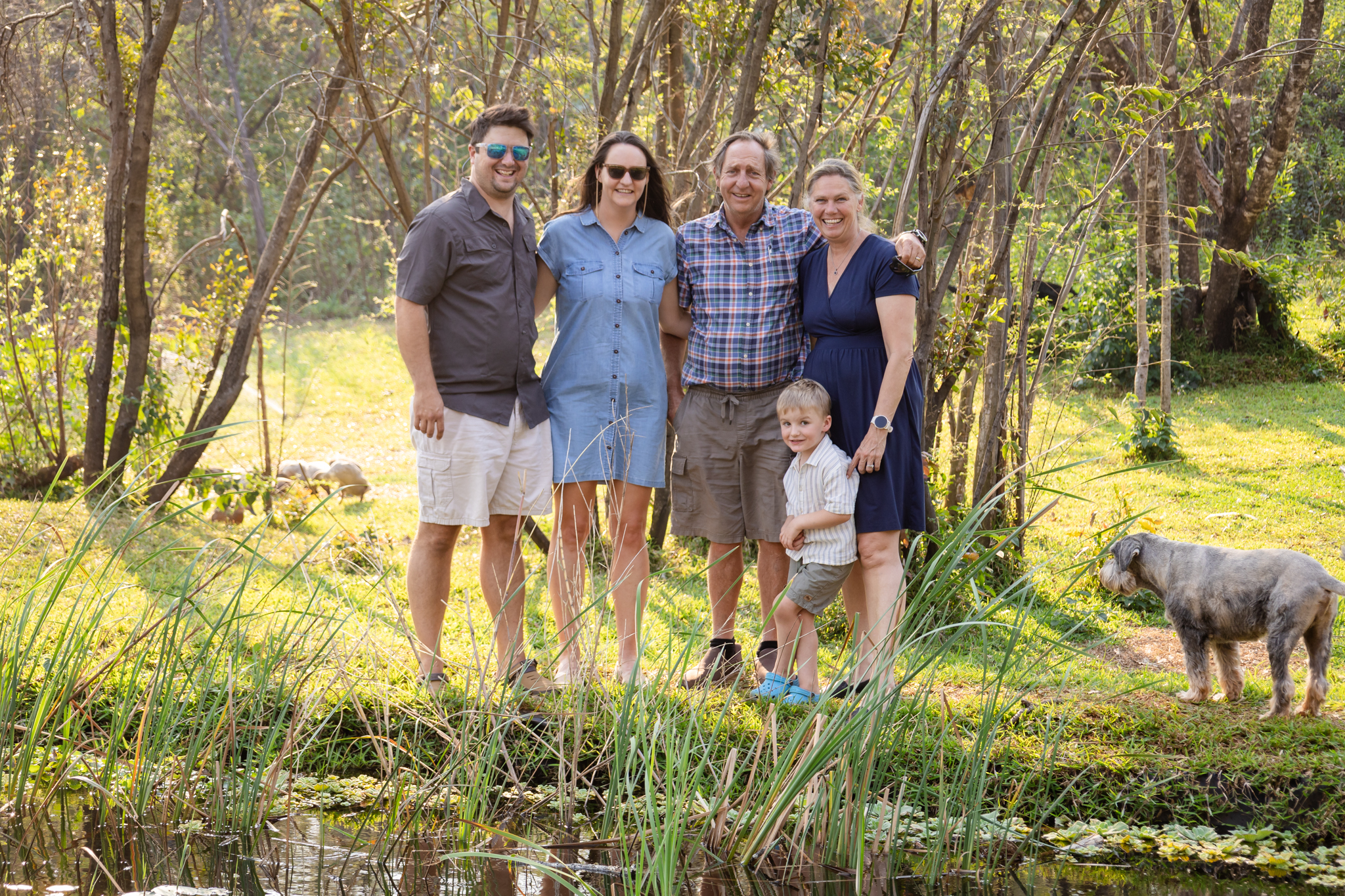 The family by the reservoir at Woodlands Romelda